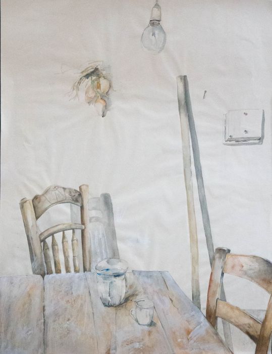Susan Moxley - 1982 Watercolour, Kitchen Interior