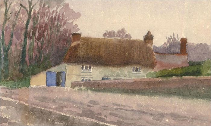 Early 20th Century Watercolour - Thatched Cottage