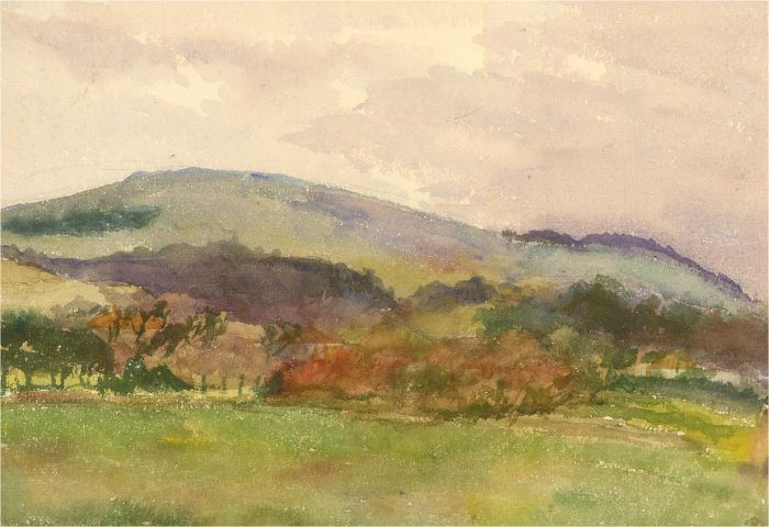 Early 20th Century Watercolour - Rolling Hills