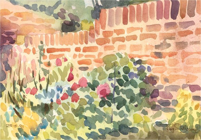 Terry Shelbourne (1930-2020) - 1991 Watercolour, Garden Scene