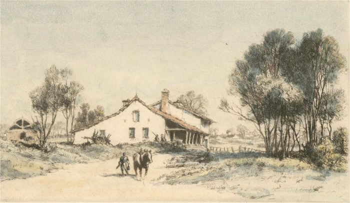 Herman A. Webster - Early 20th Century Etching, Landscape with Horse