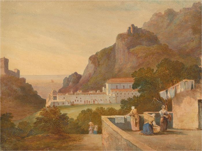 Late 19th Century Watercolour - Certosa di San Giacomo