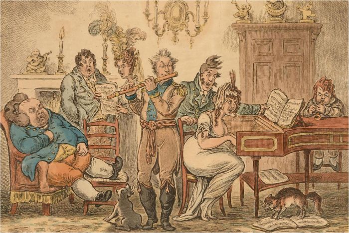 After James Gillray (1756-1815) - 19thC Lithograph, The Delights of Harmony