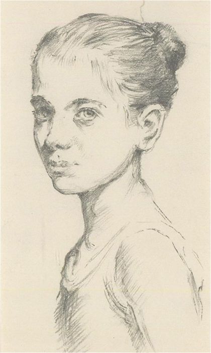 Franco Matania (1922-2006) - 20th Century Graphite Drawing, Portrait of a Girl