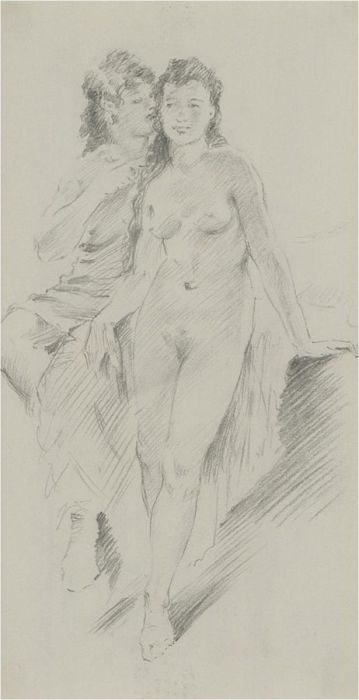Franco Matania (1922-2006) - 20th Century Graphite Drawing, Female Nudes
