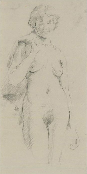Franco Matania (1922-2006) - 20th Century Graphite Drawing, Female Nude