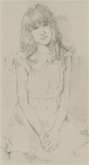 Franco Matania (1922-2006) - 20th Century Graphite Drawing, Portrait of a Girl