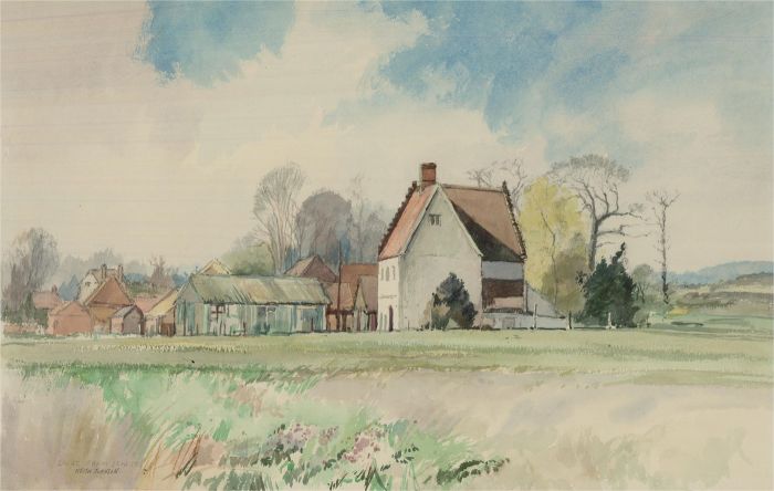 Keith Johnson (1931-2018) - Contemporary Watercolour, Lilac Farm, Spixworth