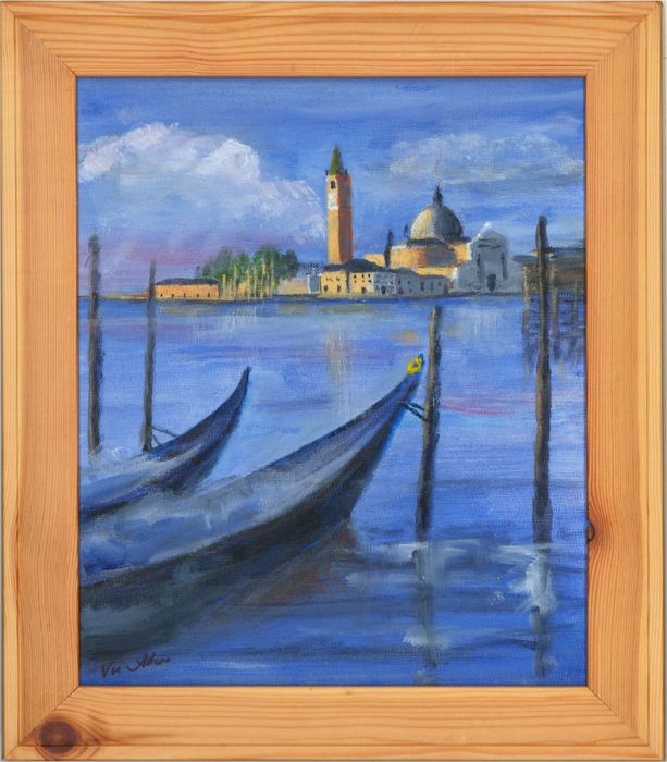 V.W. Adams - Contemporary Oil, Venice Scene