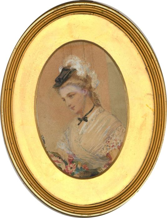 E. Clarke - Late 19th Century Watercolour, Fashionable Woman