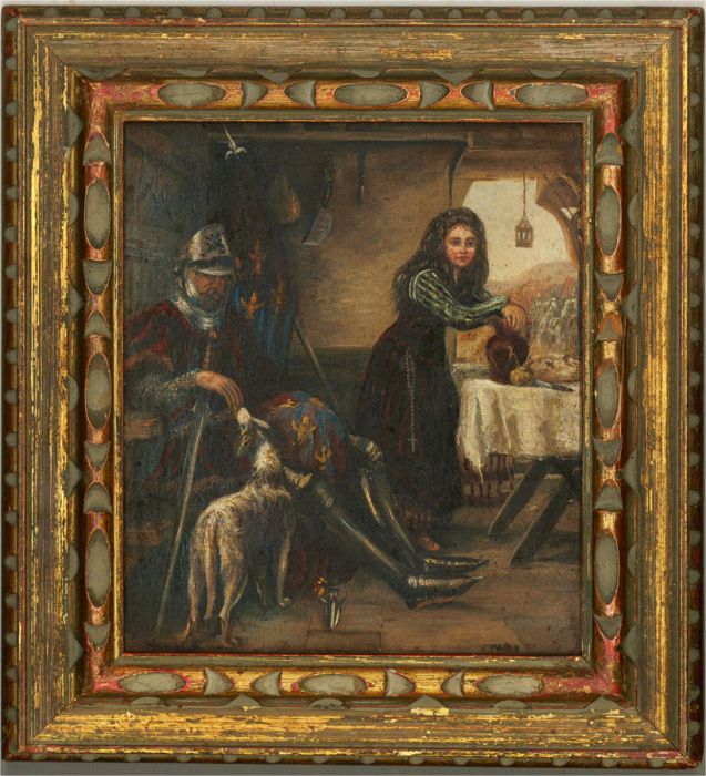 I. Porsin - Early 20th Century Oil, Before Battle