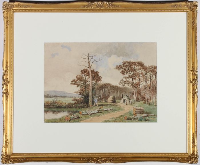 Jean Baptiste Georges Gassies (182901919) - Framed, The Woodcutter