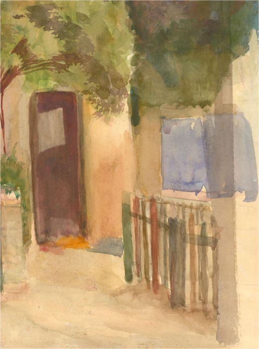 Mid 20th Century Watercolour - The Front Door