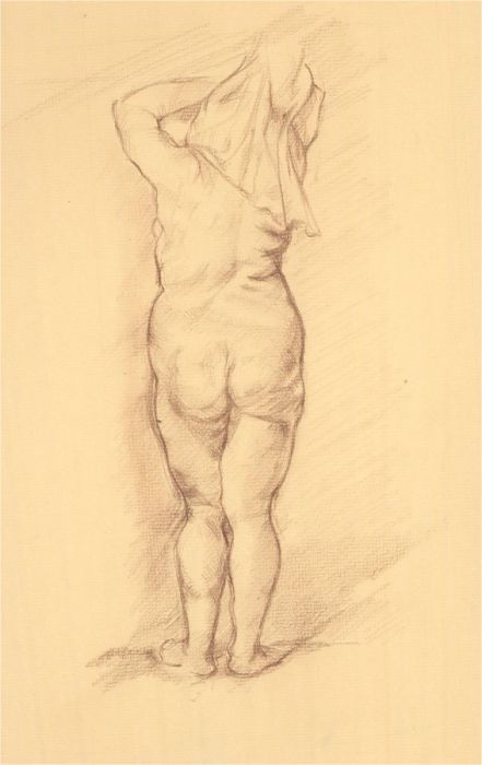 Susan Paine - 20th Century Pastel, Woman Towel Drying Hair