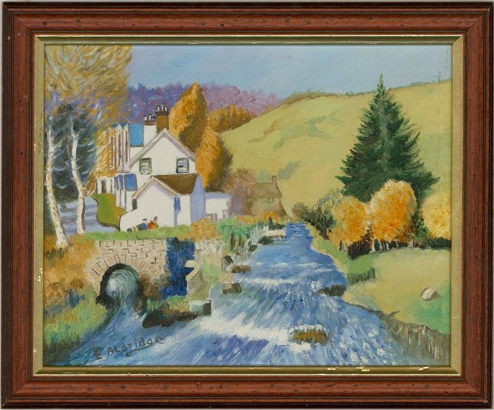 E. Aldridge - 2006 Oil, Autumn on the River Lyn