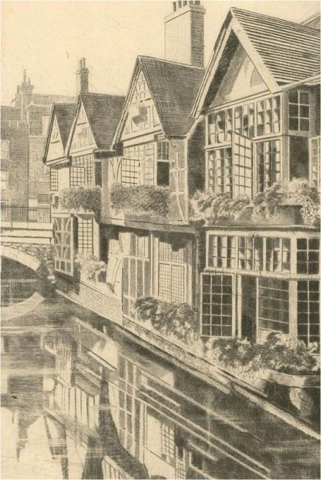 Donald Crawford - Mid 20th Century Etching, Canterbury