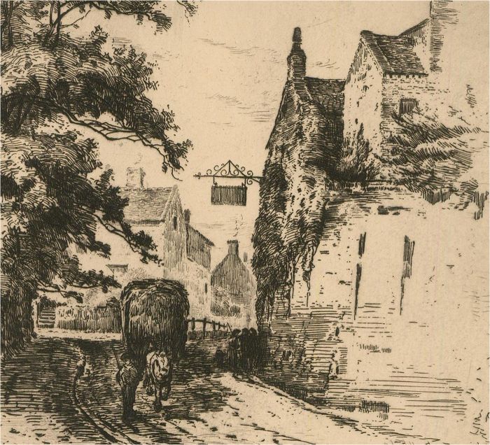 John Fullwood RI RBA (1854-1931) - Etching, The Rock, Tettenhall