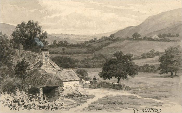 A Pair of Early 20th Century Watercolour - Ty Newydd
