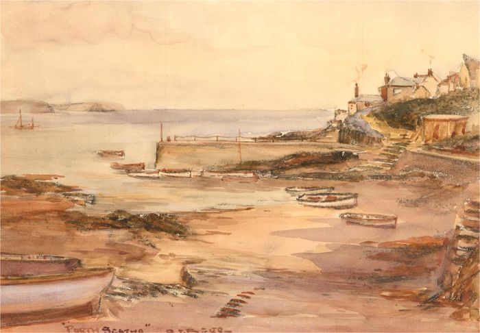 Sidney James Beer (1875-1952) - Early 20th Century Watercolour, Portscatho