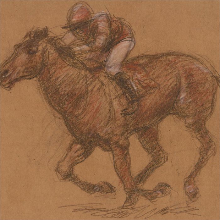Ronald Olley (b.1923) - 20th Century Pastel, Horse Racing
