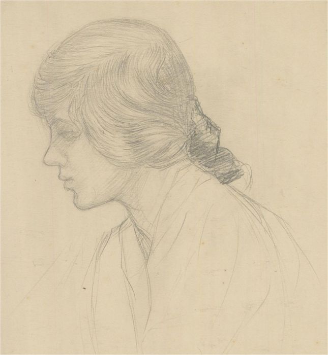 Dorothy Levett - Early 20th Century Graphite Drawing, Portrait Of A Young Woman