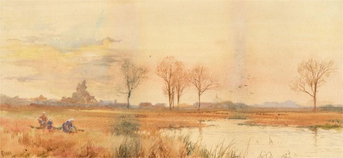 1891 Watercolour - The Essex Downs