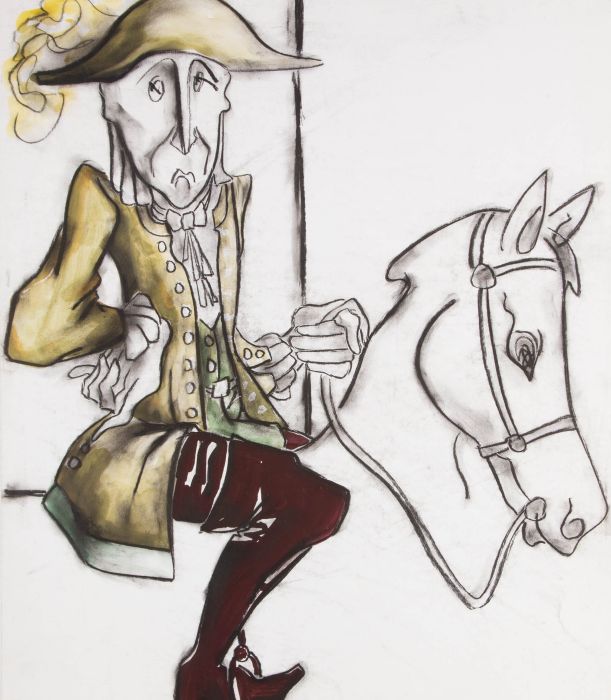 Mircea Marosin (1921-2007) - Contemporary Mixed Media, The Unhappy Gentleman