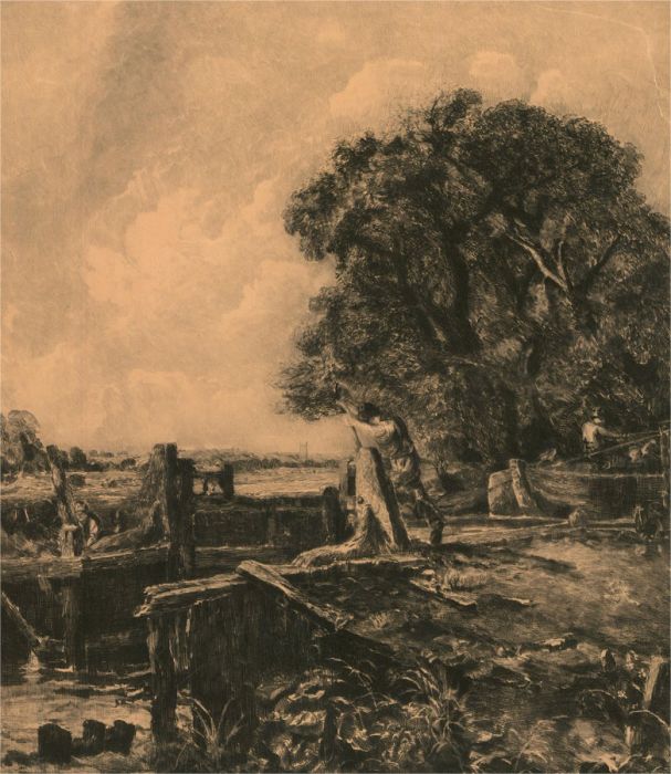 After John Constable RA (177 -1837) - Late 19th Century Etching, Passing Boat