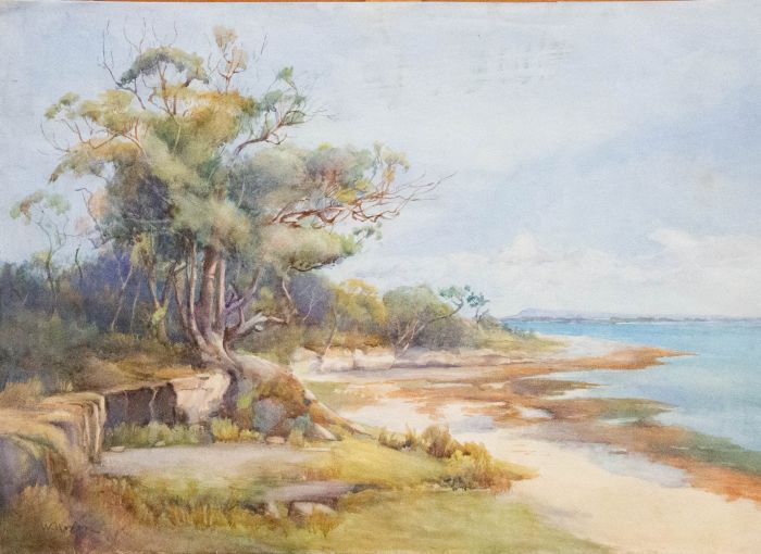 W. Harson  - Mid 20th Century Watercolour, Stream leading to the Sea