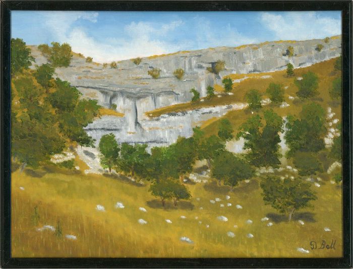 D. Ball - 20th Century Oil, Rural Landscape with Trees