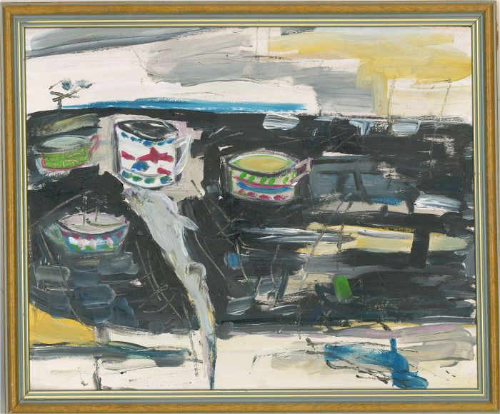 Newlyn School - 20th Century Acrylic, Still Life with Dogfish