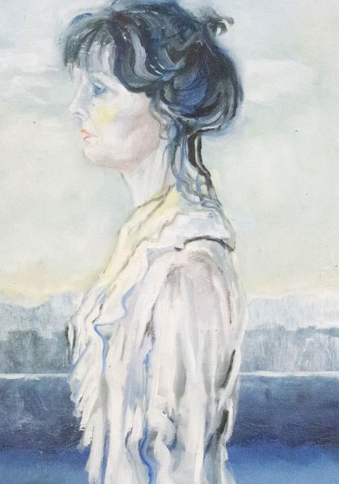 Mircea Marosin (1921-2007) - 20th Century Oil, Woman in White