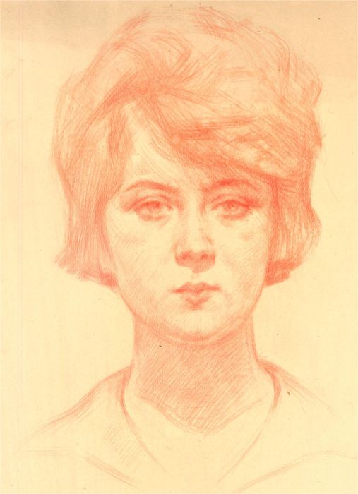 Samouil Grigorievich Nevelshtein (1903-1983) - Mid 20th Century Crayon, Marina