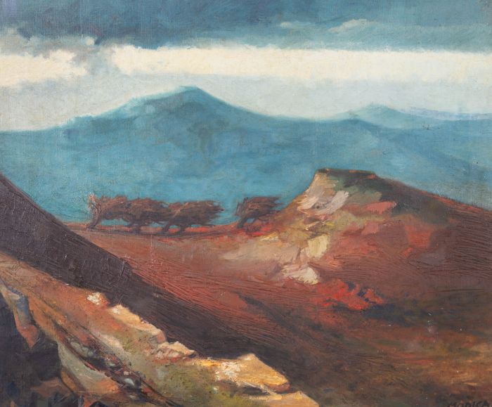 Modica  - Mid 20th Century Oil, Mediterranean Breeze