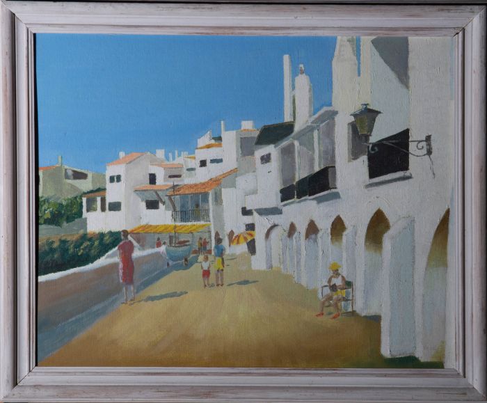 P. W. Boocher - 20th Century Oil, Minorca Street Scene