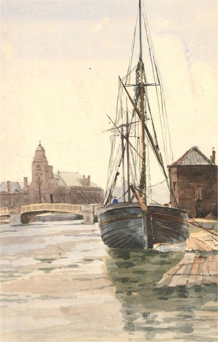 Robert Frank Thirkettle (1849-1916) - Signed 1887 Watercolour, In the Shipyard