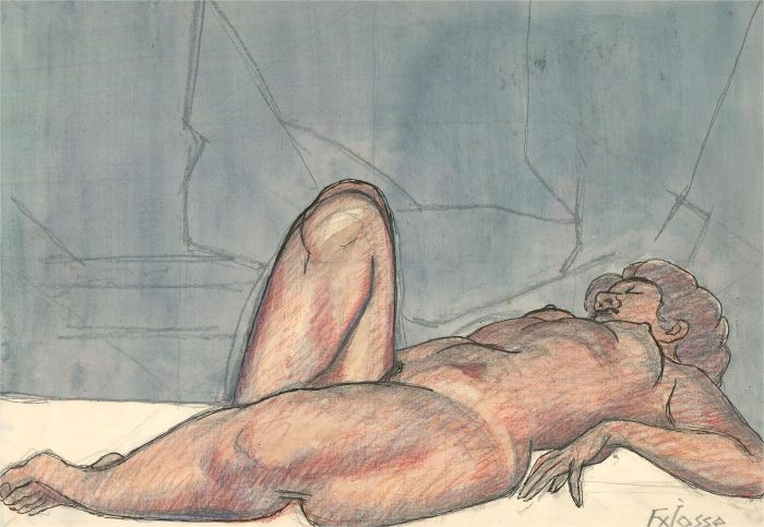 Francois Xavier Josse (1910-1991) - Mid 20th Century Watercolour, Nude Study