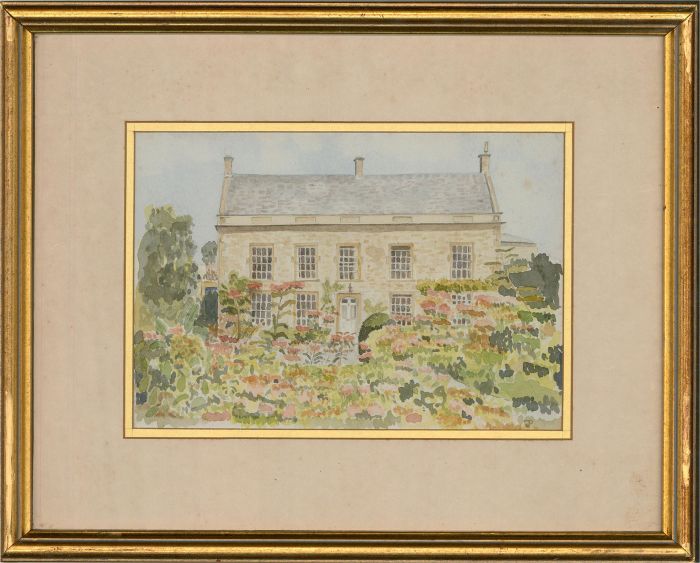 J.P. - 20th Century Watercolour, Spring Garden