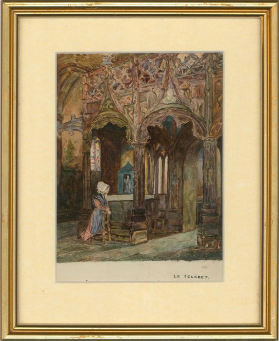 Late 19th Century Watercolour - Le Folgoet