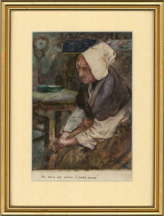 Late 19th Century Watercolour - Be Near Me When I Fade Away