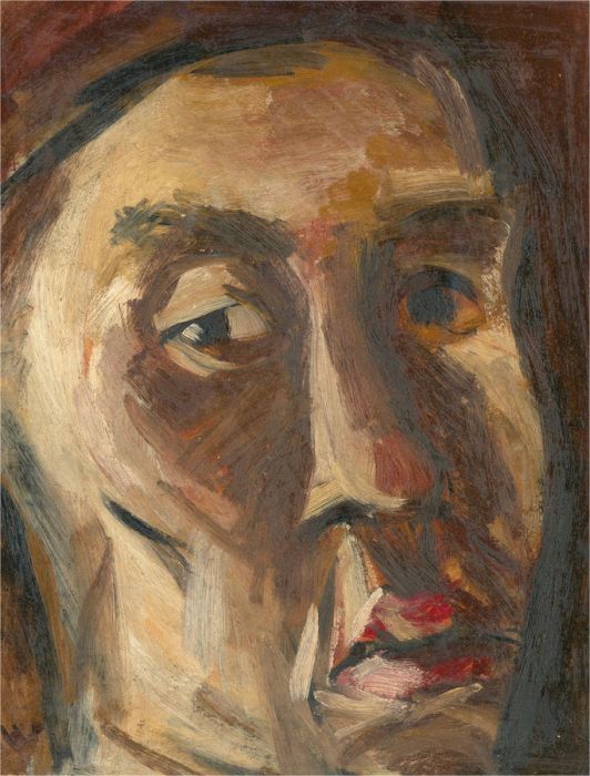 S. W.  - 20th Century Oil, Man's Face