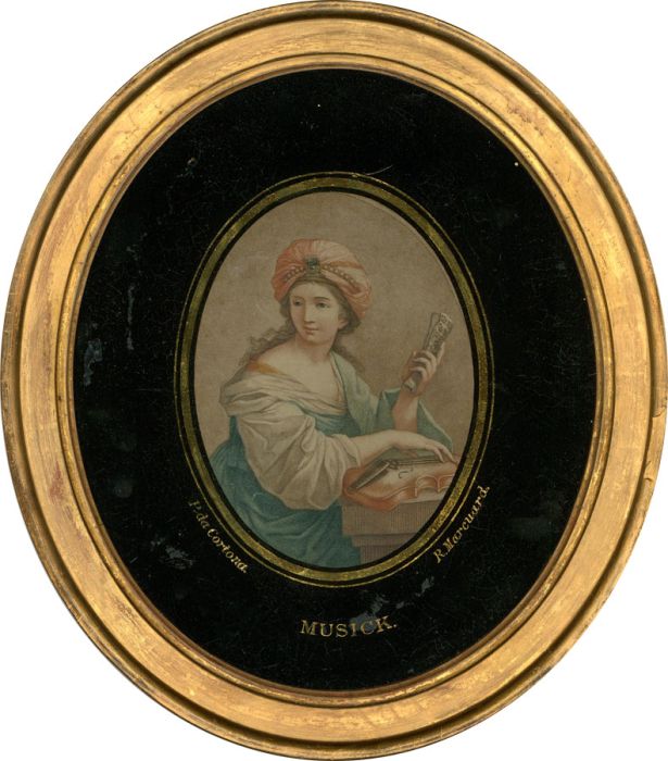 Robert S. Marcuard after P. da Cortona - 19th Century Stipple Engraving, Musick