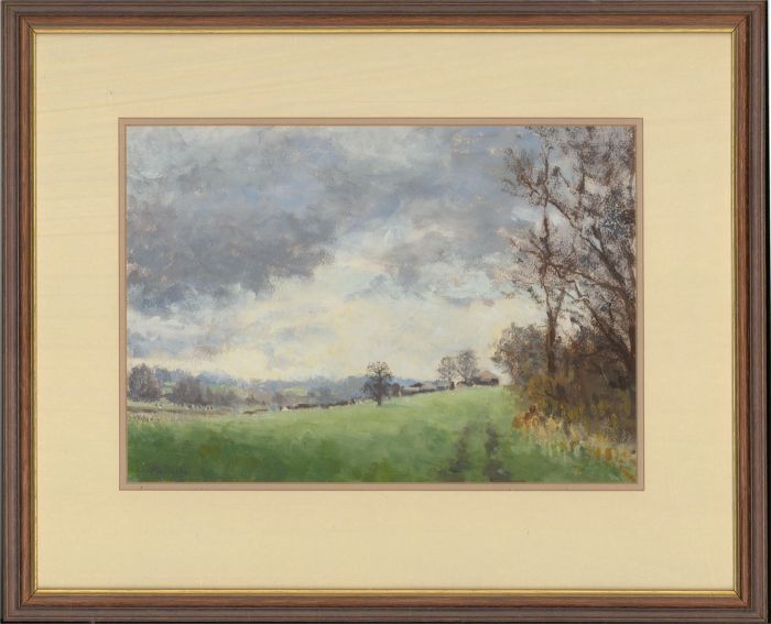 Anne Scott - 20th Century Oil, Farm Scene, Devizes