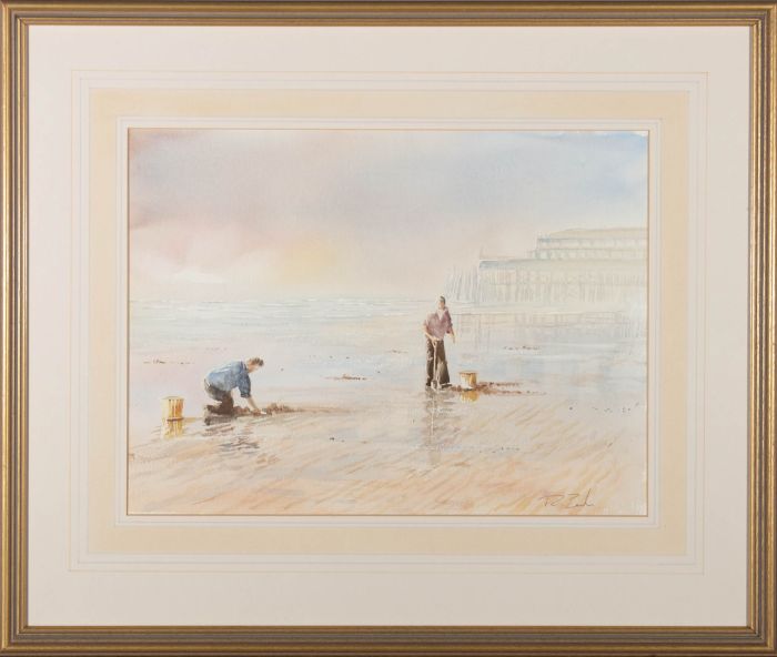 Bob Erends - Contemporary Watercolour, Cockle Pickers