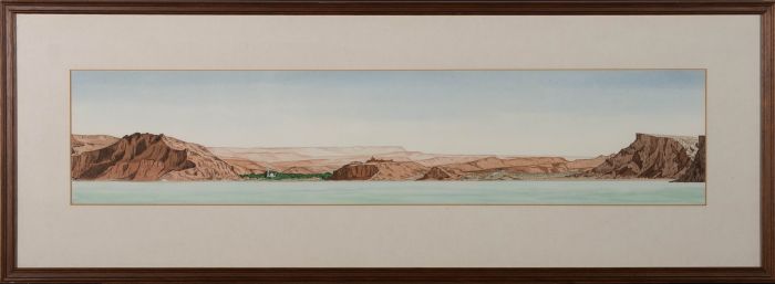 Mid 20th Century Watercolour - Middle Eastern Coastal Scene