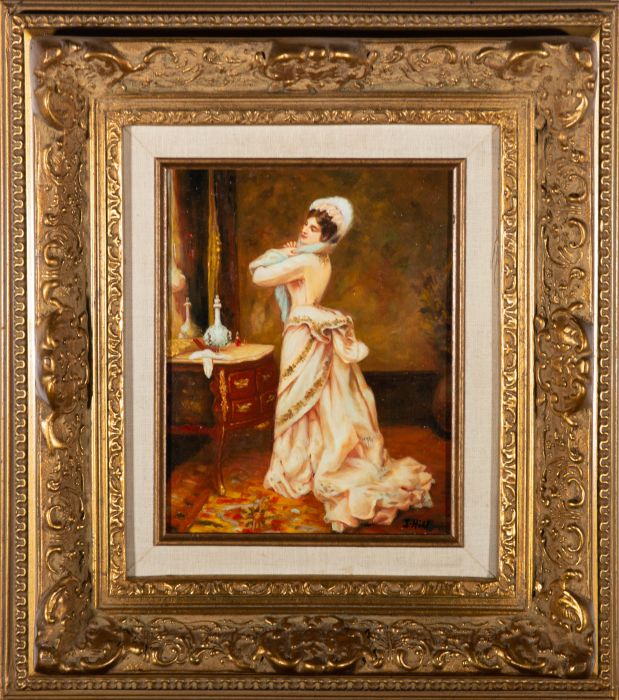 J. Hill - 20th Century Oil, At The Dressing Table