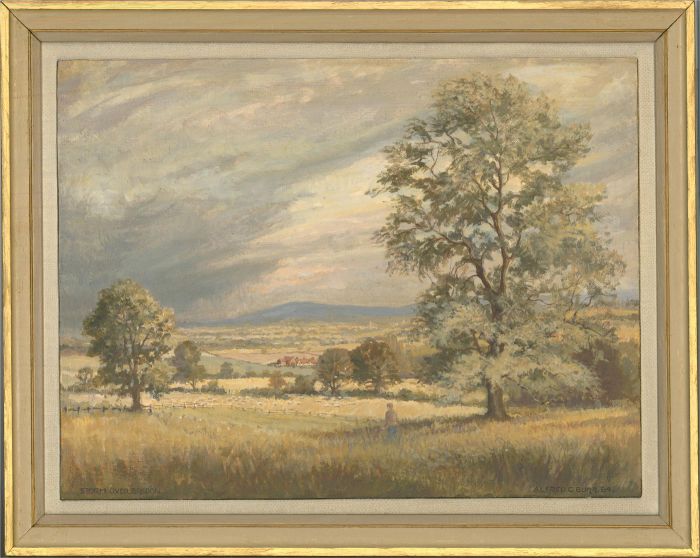 Alfred G. Burr - 1984 Acrylic, Storm Over Bredon