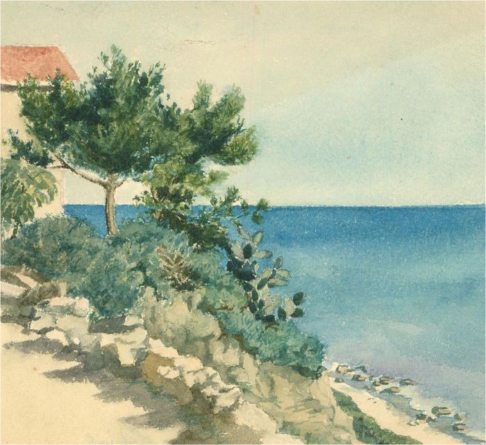 Early 20th Century Watercolour - Borgio Verezzi