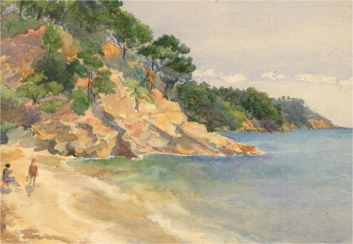 Early 20th Century Watercolour - Idyllic Cove