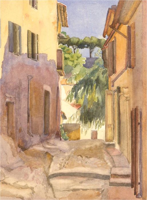 Early 20th Century Watercolour - Italian Street